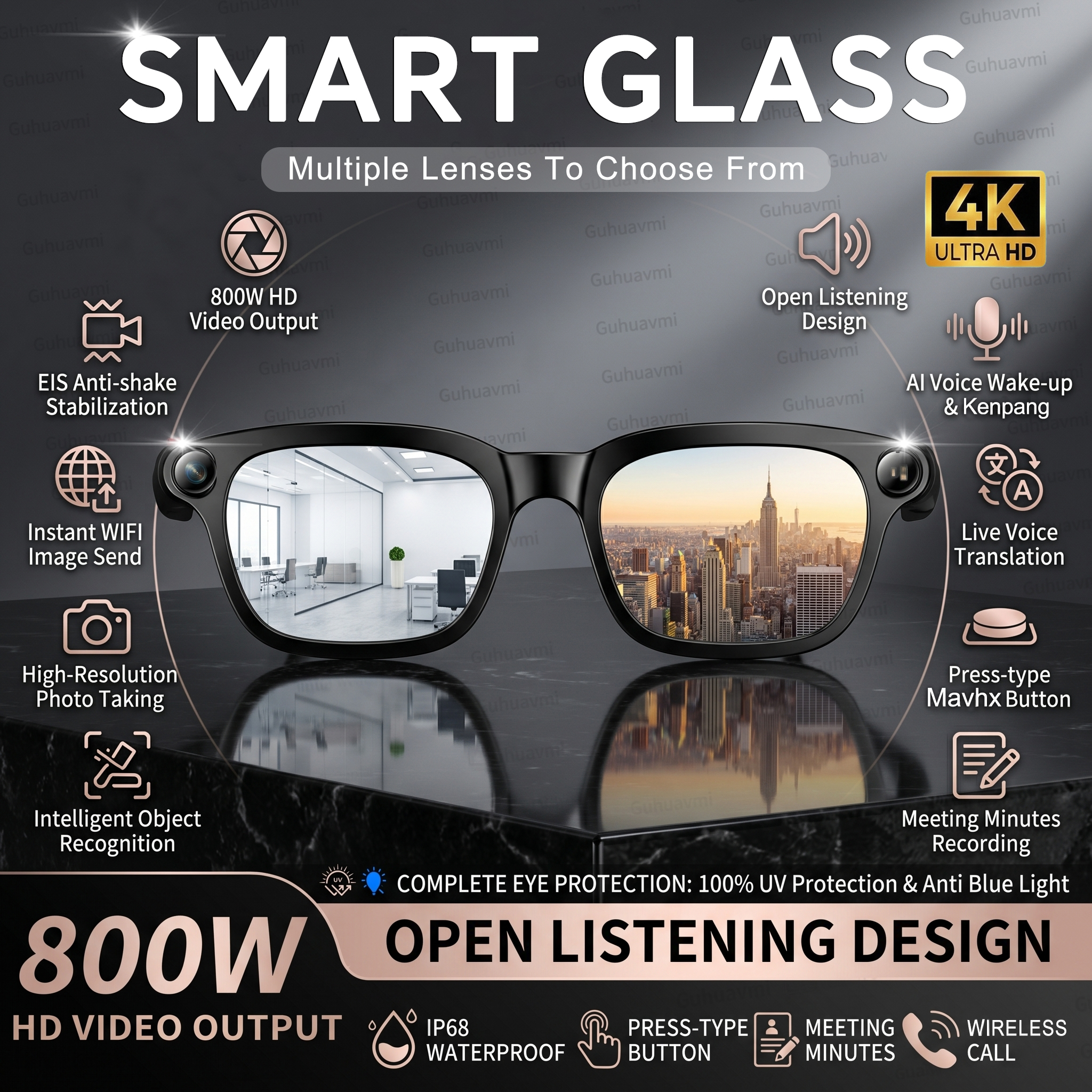 Audio Music New - New Smart AI Glasses with 800W