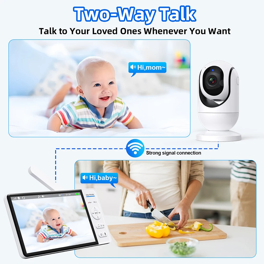 7.0'' Video Baby Monitor 720P  – обзор и цена Audio Music Kids