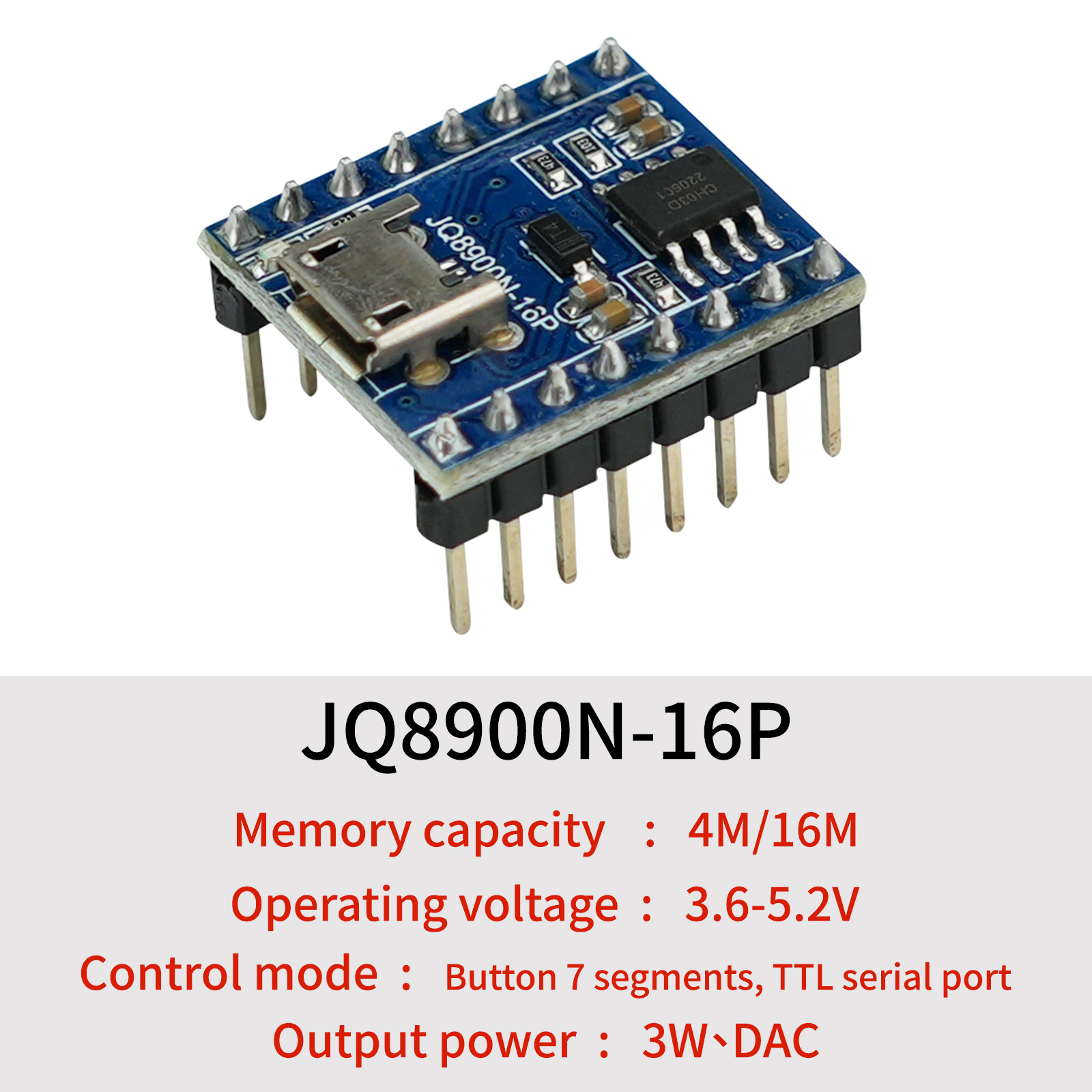 Voice Playback Module, JQ8900N – обзор и цена Audio Music Download Mp3