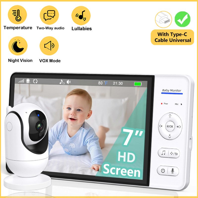 No WiFi 7 Inch Baby Monitor 2- – обзор и цена Audio Music Kids