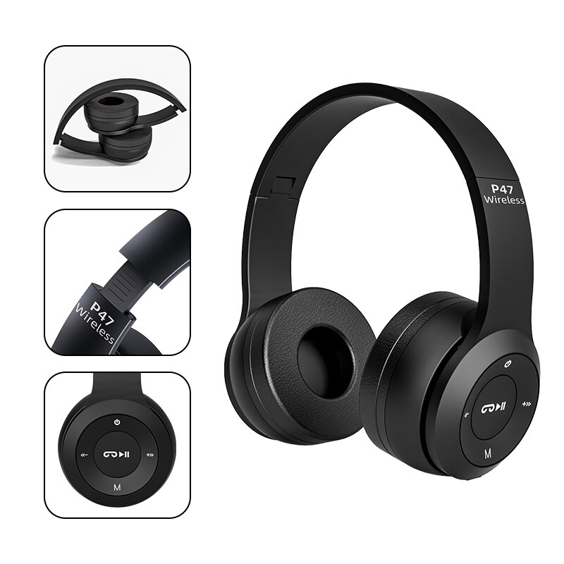 Foldable P47 Wireless Bluetoot – обзор и цена Audio Music Kids