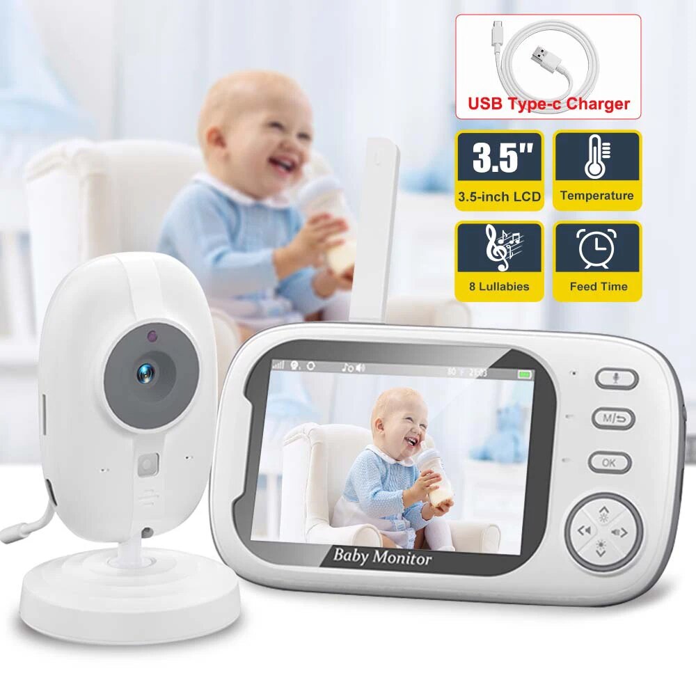 3.5'' Video Baby Monitor 2.4G  – обзор и цена Audio Music Kids