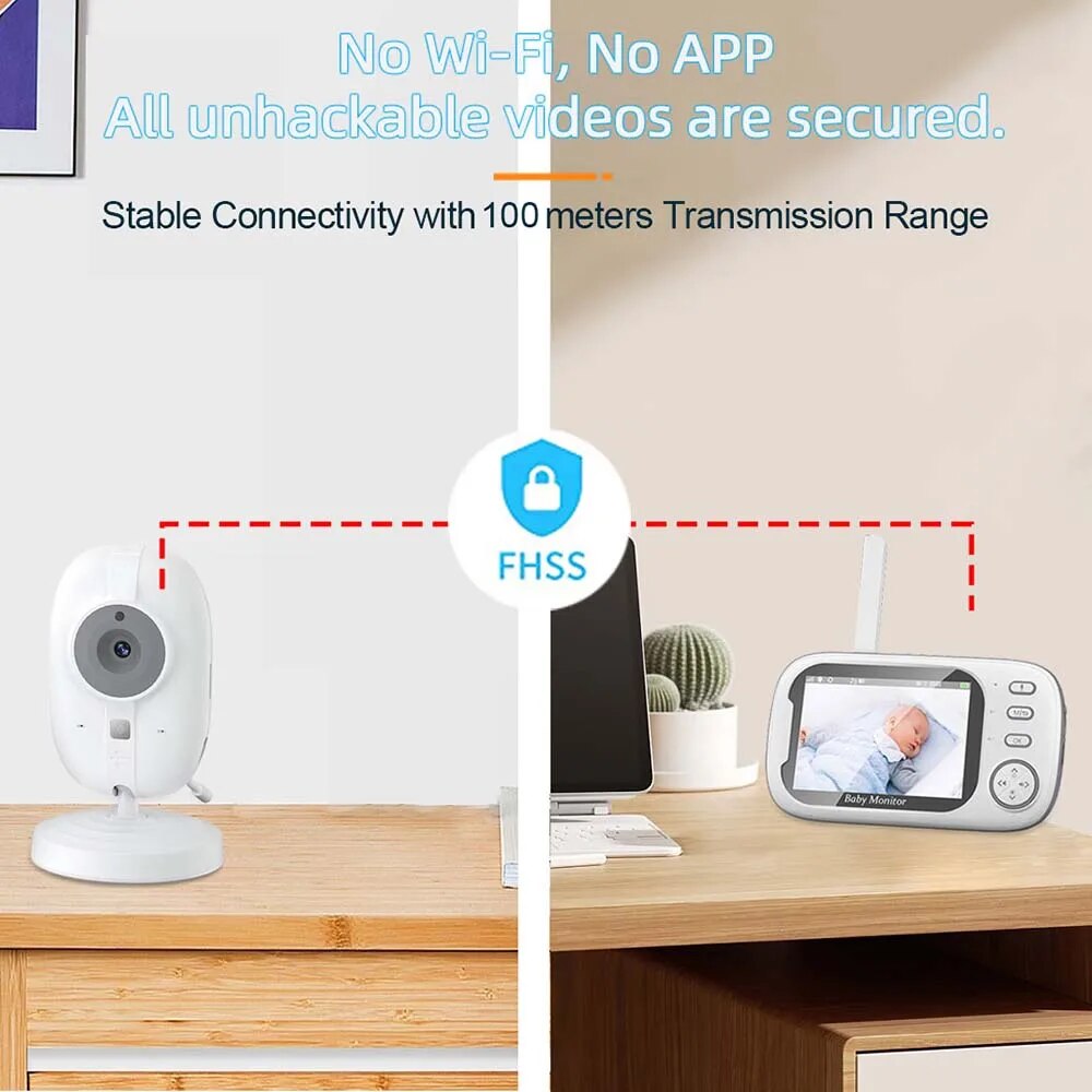 3.5'' Video Baby Monitor 2.4G  – обзор и цена Audio Music Kids