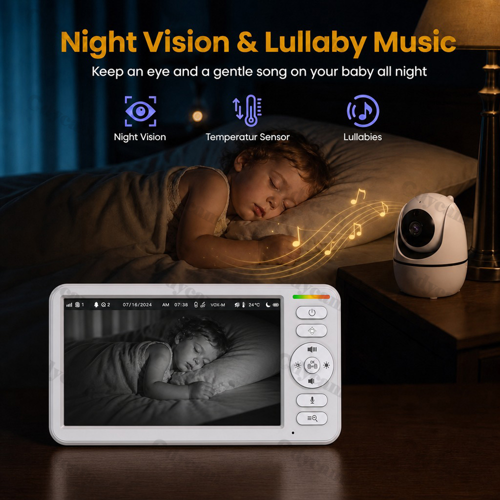 6 Inch Baby Monitor No WiFi PT – обзор и цена Audio Music Kids