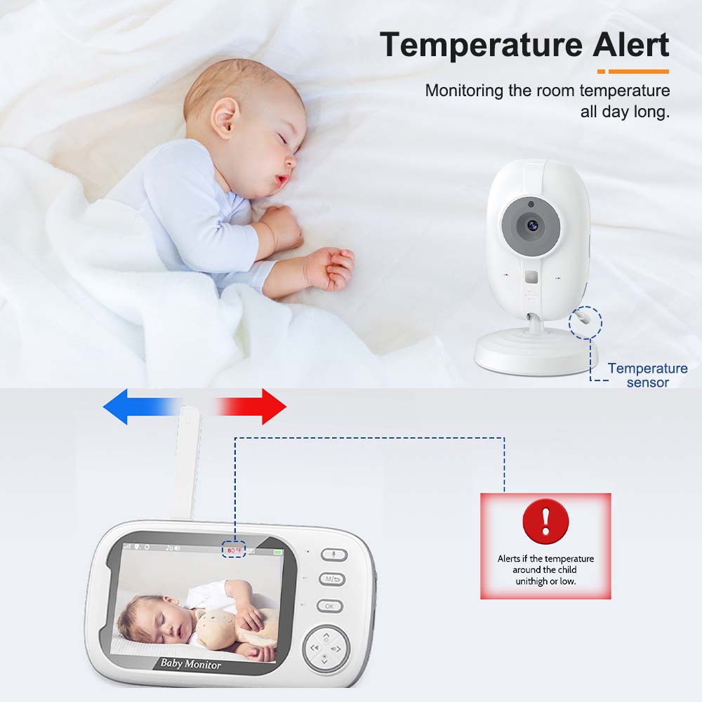 3.5'' Video Baby Monitor 2.4G  – обзор и цена Audio Music Kids