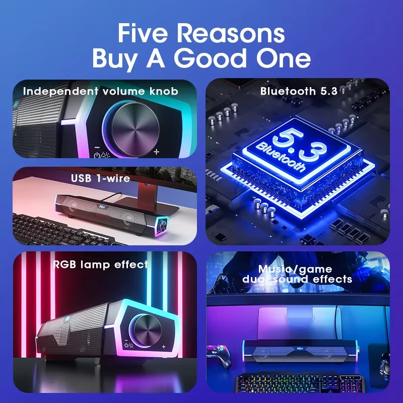 4D Stereo Computer Speaker Bar – обзор и цена Audio Music Player Pc