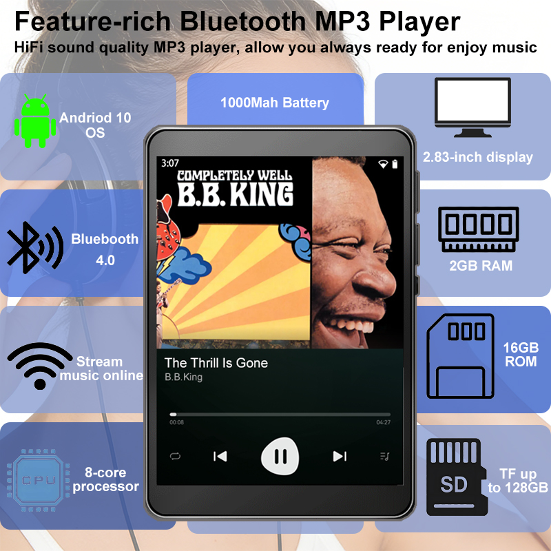 WiFi MP3 Player Andriod 10 Spo – обзор и цена Audio Music Download Mp3